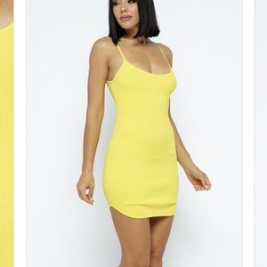 Hera collection yellow mini dress